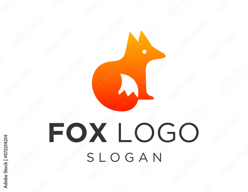 Aufkleber logo about fox on a white background. created using the coreldraw application.