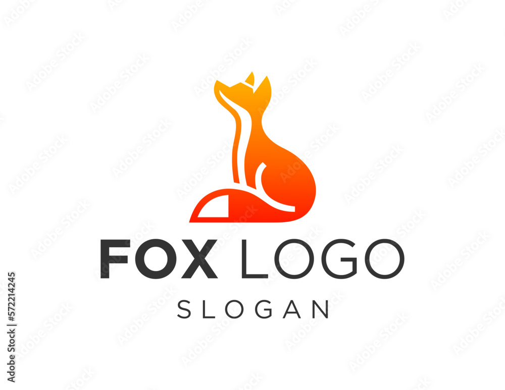 Aufkleber logo about fox on a white background. created using the coreldraw application.