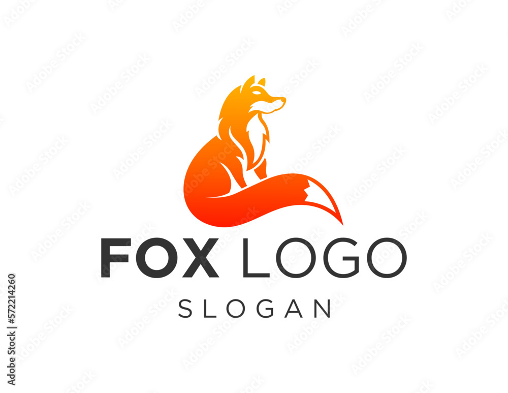 Aufkleber logo about fox on a white background. created using the coreldraw application.