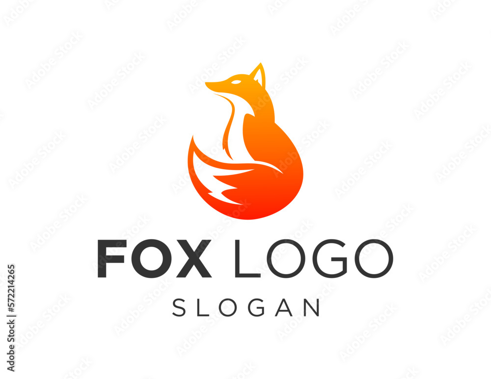 Aufkleber logo about fox on a white background. created using the coreldraw application.