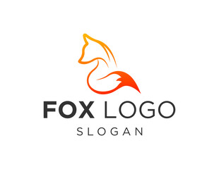 Logo about Fox on a white background. created using the CorelDraw application.