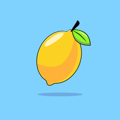 lemon logo. fresh lemon fruit