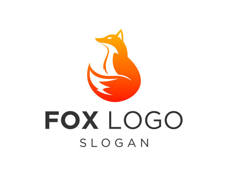 Logo about Fox on a white background. created using the CorelDraw application.