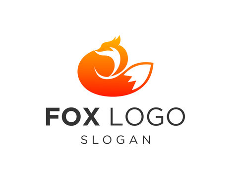 Logo about Fox on a white background. created using the CorelDraw application.