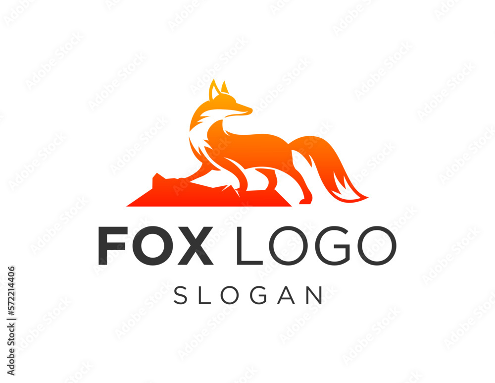 Aufkleber logo about fox on a white background. created using the coreldraw application.