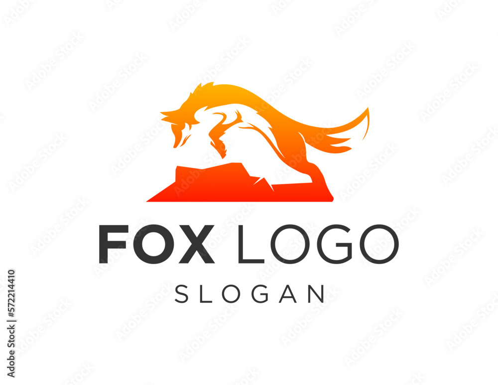 Aufkleber logo about fox on a white background. created using the coreldraw application.