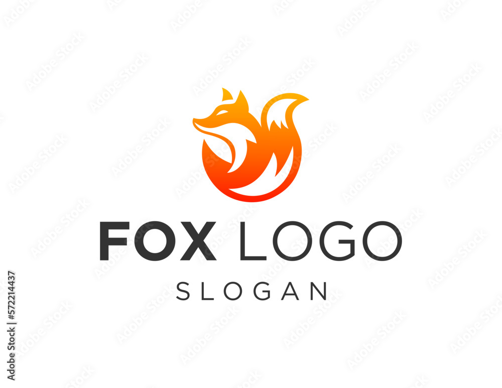 Aufkleber logo about fox on a white background. created using the coreldraw application.