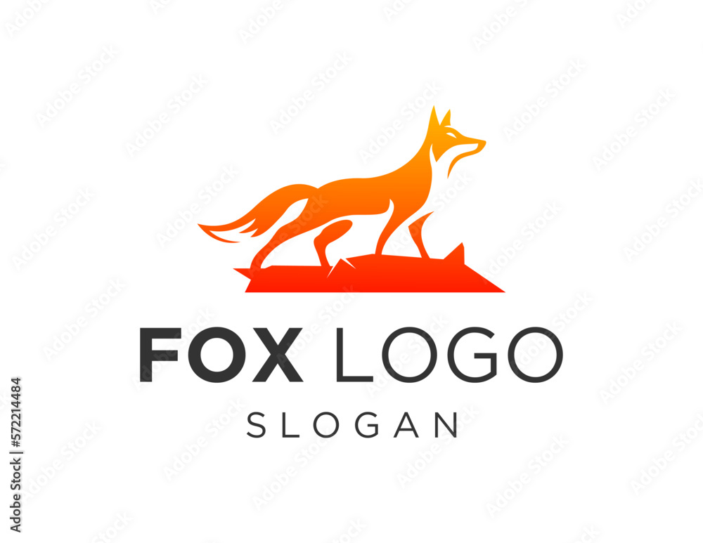 Aufkleber logo about fox on a white background. created using the coreldraw application.