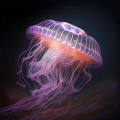 Jelly fish in the sea, Generative AI