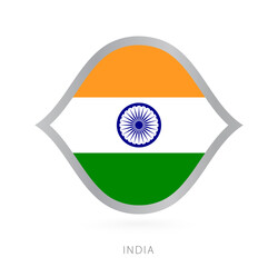 India national team flag in style for international basketball competitions.
