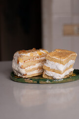 Two cakes with lemon and almonds