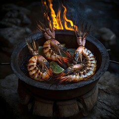 Juicy Grilled Shrimps