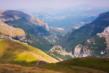 Fototapeta na wymiar Summer mountain landscape, beautiful nature in Italy