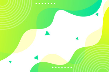 modern abstract background with  green and yellow color fluid shapes on white background ,minimal poster. ideal for banner, web, header, cover, billboard, brochure, social media, landing page 