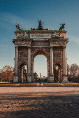 Arco della Pace in Milan, Italy.