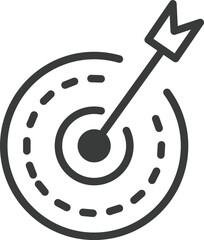 goals icon. filled goals icon from artificial intellegence collection. flat glyph vector isolated on white background. Editable goals symbol can be used web and mobile