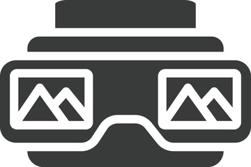 stereoscope icon. filled stereoscope icon from artificial intellegence collection. flat glyph vector isolated on white background. Editable stereoscope symbol can be used web and mobile