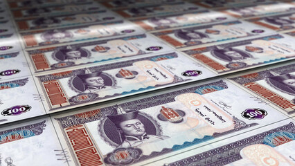 Mongolia Togrog note money printing concept 3d illustration