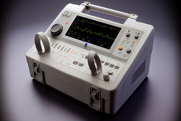 Obraz premium ECG machines. Generative Ai