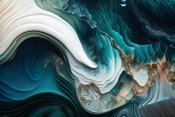 Abstract Ocean with Natural Luxury Texture