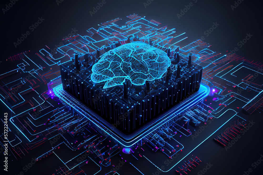 Poster neural network. generative ai