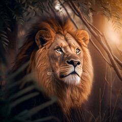 portrait of a lion