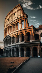 Colosseum Rome. Generative AI. - obrazy, fototapety, plakaty
