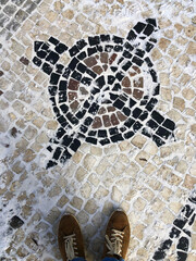 cool cobblestone pattern with snow