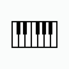 Piano Icon. Music Instrument Symbol for Design, Presentation, Website or Apps Elements. 