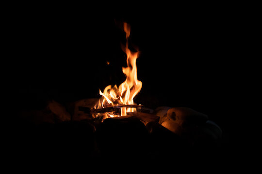fire in the fireplace