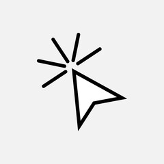 Cursor Icon. Pointer Illustrations - Vector, Sign and Symbol for Design, Presentation, Website or Apps Elements.      