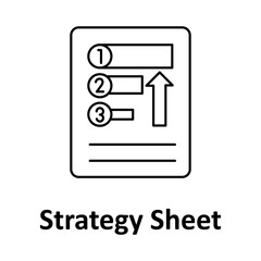 Strategy sheet vector icon easily modify

