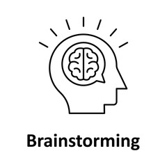 Brain vector icon easily modify

