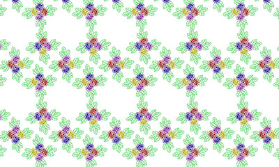 pattern with flowers background