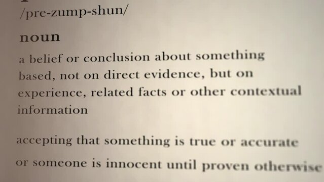 Presumption Definition