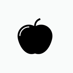 Apple Icon. Diet, Fruit Symbol  - Vector.   
