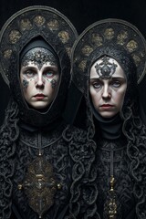 Twin nuns of terror. Generative ai. 
