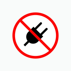 Electrical Plug Icon. Socket Symbol - Vector.    