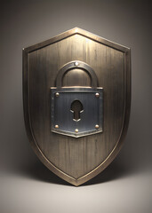 Shield with Lock Icon Symbol / Schloss