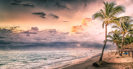 sunset on the beach