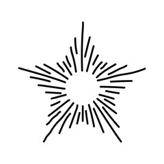 Obraz premium Sun burst vintage shapes of sun ray frames retro vector design elements