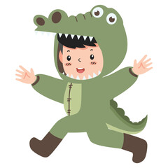 Cute Kid boy costumes crocodile cartoon