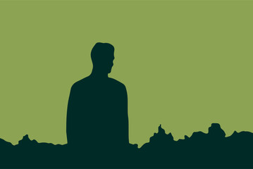 the green giant, abstract silhouette