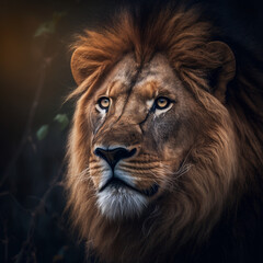 portrait of a lion