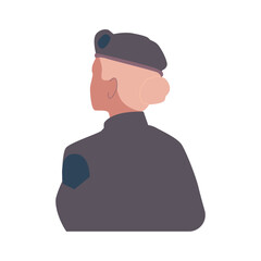 Female military officer abstract portrait.