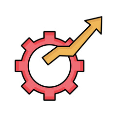 Growth settings vector icon easily modify

