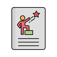 Achievement report vector icon easily modify

