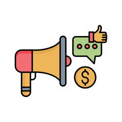 Announcement vector icon easily modify

