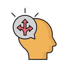 Double minded vector icon easily modify

