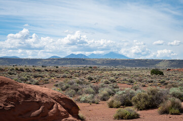 Great natural landscape of the Wupatki National Monument desert